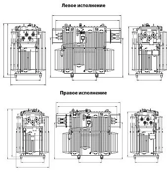 Фото чертежа ТМГФ 630/6/0,4